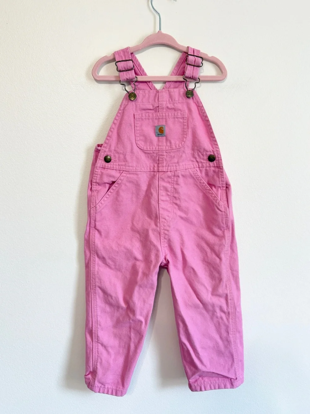 Carhartt Pink Overalls 2T Toddler Baby Girl’s Denim Cotton Fall Winter